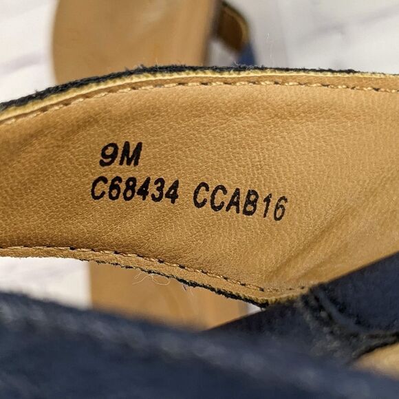 Boc Womens Slip On Leather Sandals Flip Flops - Navy Blue - Picture 9 of 9